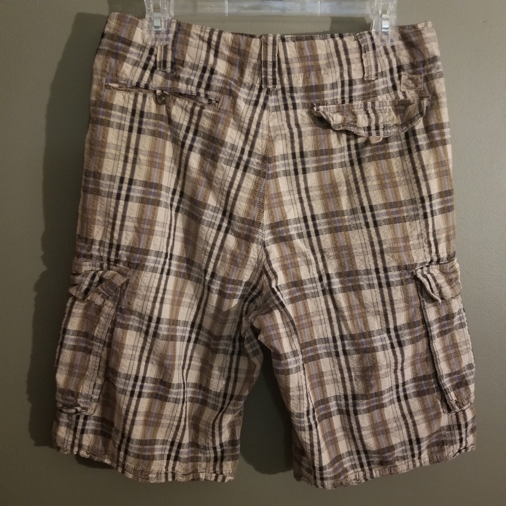 Vintage Men's Cargo Shorts 32 Plaid